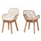 Baxton Studio Ballerina Modern Bohemian Greywashed Rattan and Natural Brown Finished 2-Piece Dining Chair Set 234-2PC-12825-ZORO - alternate 1